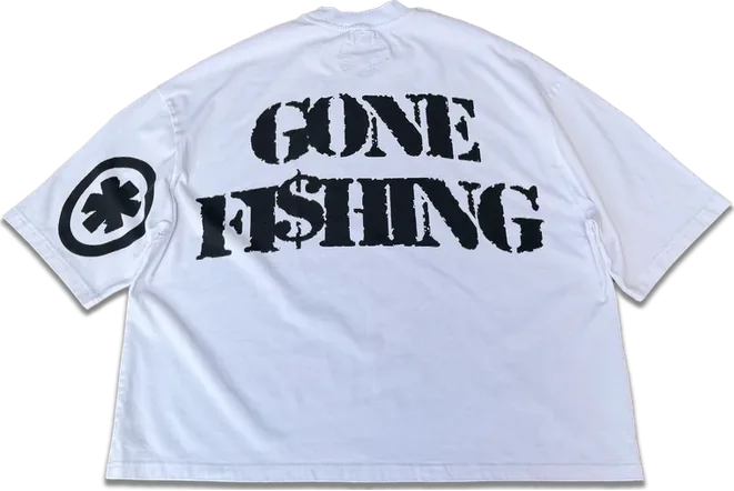 "Gone Fi$hing" Anmly Tee V2, back