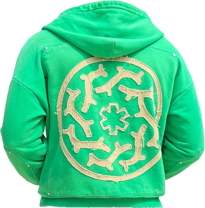 ALGC PROTOTYPE - 1  GREEN HOODIE, back